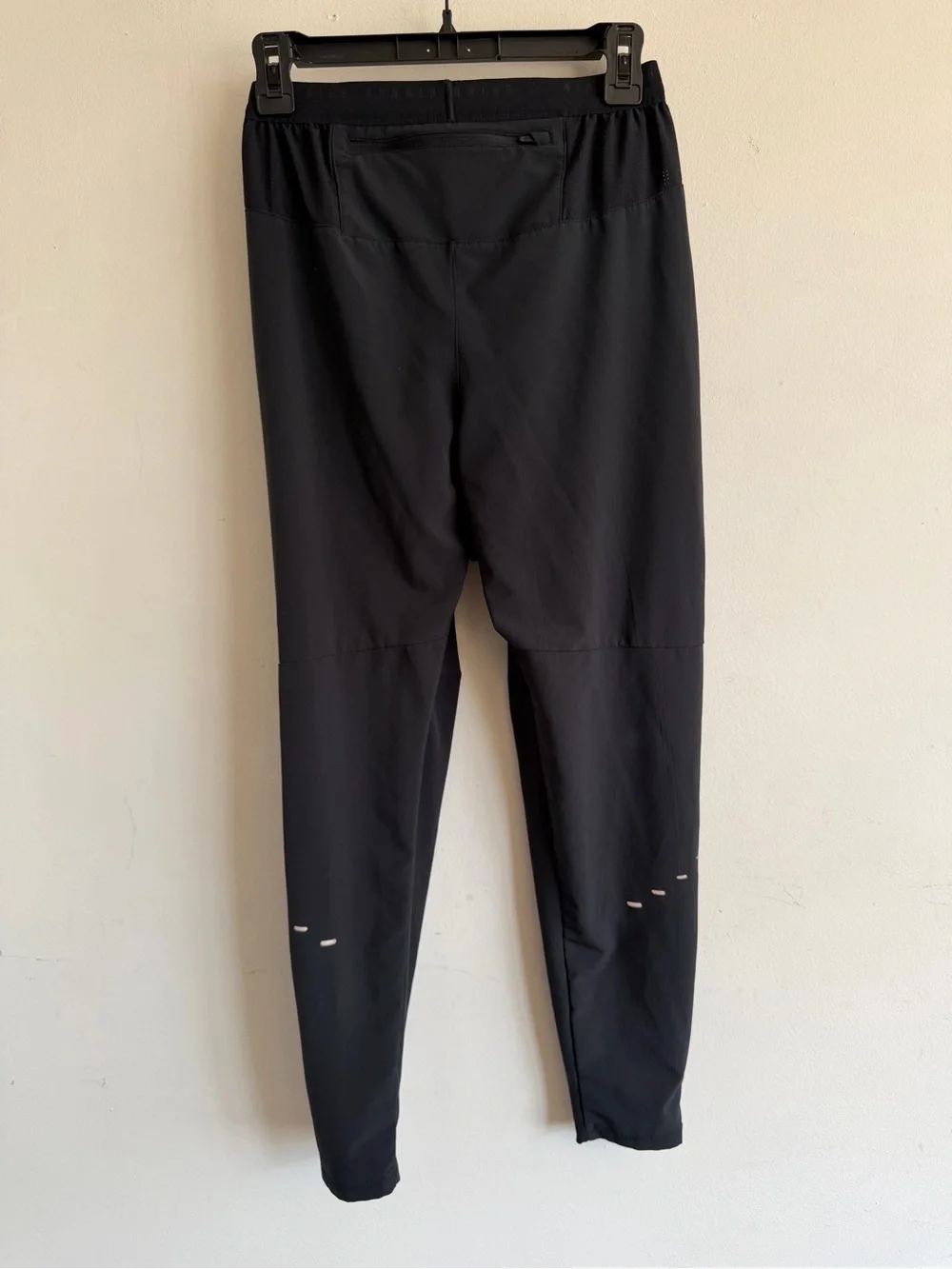 Nike Black Slim Dri-FIT Jogger Pants with White Swoosh